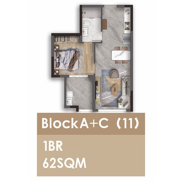 1 bed block a + c (11) floor plan